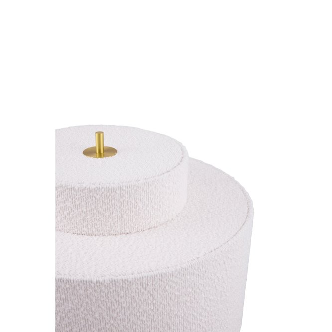 Lampa stojąca boucle japandi kremowa Noah 88cm detal